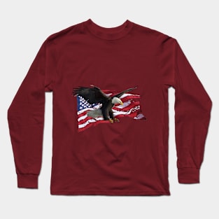 Eagle over the Flag Long Sleeve T-Shirt